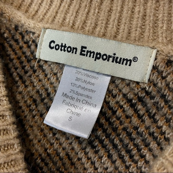 Cotton Emporium Women’s Size S Leopard Pattern‎ Crewneck Sweater Brown/Black - Picture 7 of 11